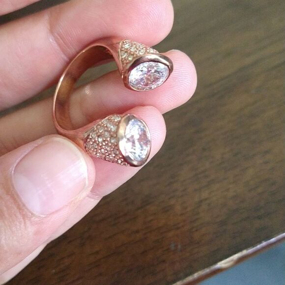 CZ Wrap Ring Rose Gold size 8 - Picture 5 of 5